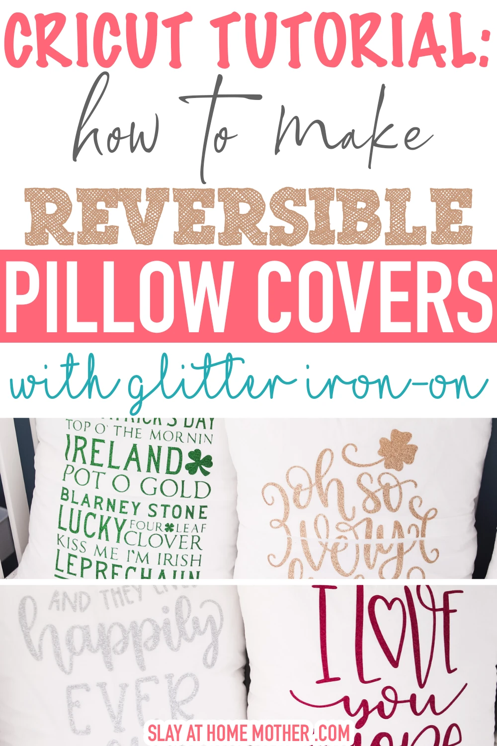 How To Use Glitter Iron-On Vinyl ($7 DIY Pillow Covers)